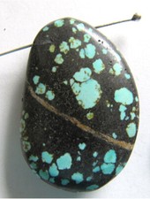 Turquoise smooth nugget Pendant / Focal Bead