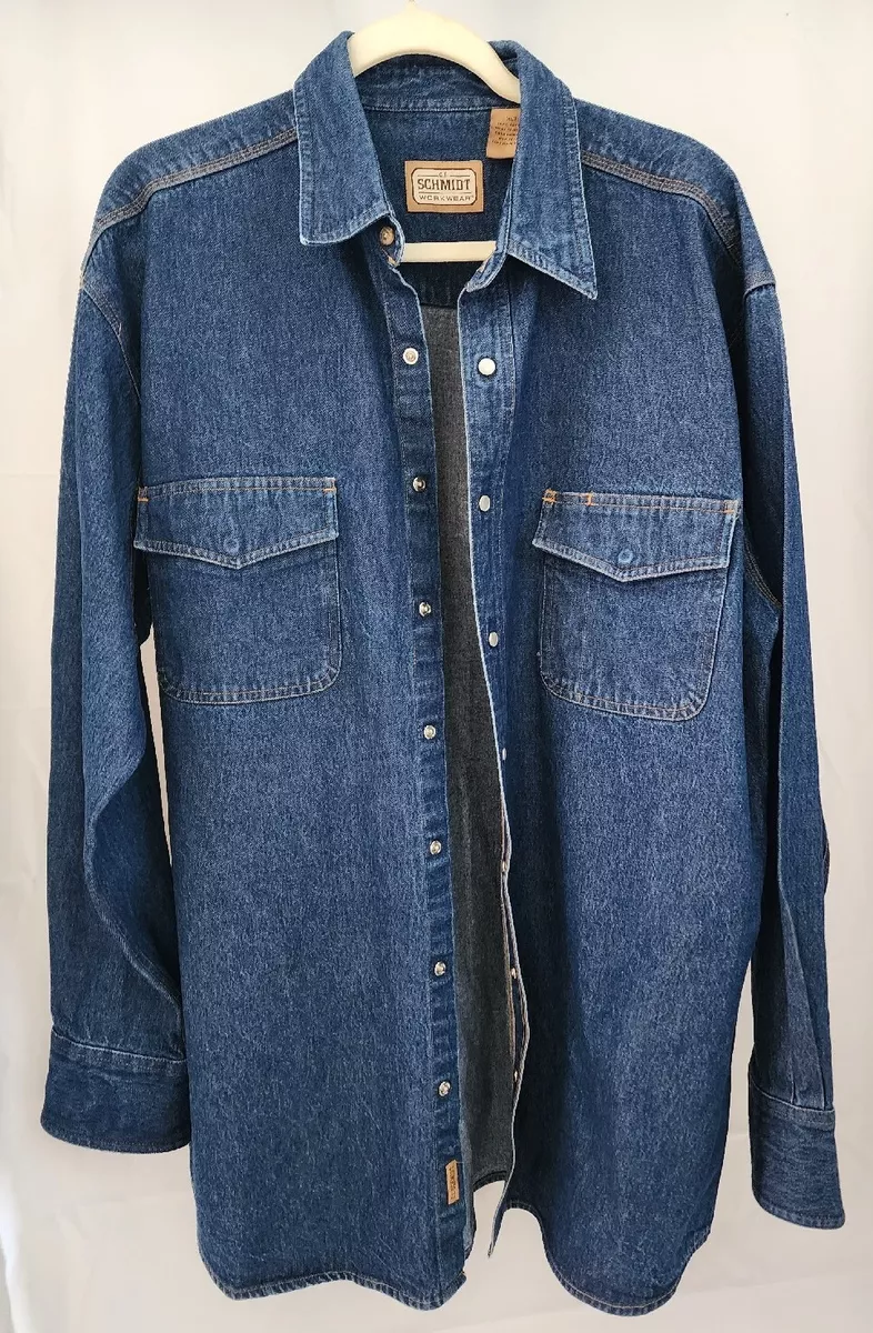 C.E. Schmidt Workwear Chore Blue Jean Denim Jacket Mens XLT Vented