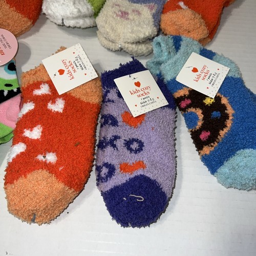 Girls Socks Size 7-8.5 Cozy Socks Ankle Monster Skeleton Hearts Donuts 10 pr - Picture 3 of 5