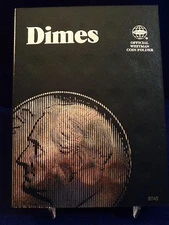 Whitman Dimes Plain (No Dates) Coin Folder, Album Book #9043