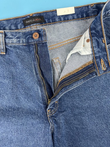 NWT- NEW PERRY ELLIS AMERICA 33x30 Blue Denim LOOSE FIT Zip Fly JEANS - Picture 8 of 9