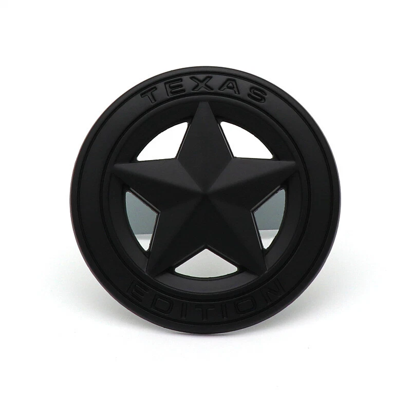 Black TEXAS EDITION Front Grille Emblem for Silverado Sierra Ram F150 250 350 — 第 2/4 张图片