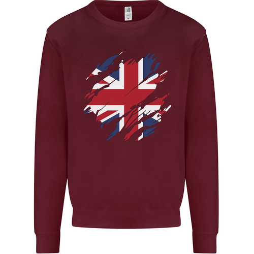 Torn British Flag Union Jack Britain Kids Sweatshirt Jumper - Picture 81 of 97