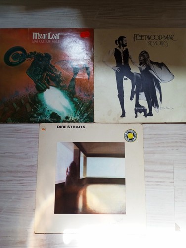 3 Langspielschallplatten Meat Loaf, Fleetwood Mac und Dire Straits Konvolut 60