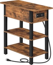 End Table with Charging Stat, Flip Side Table with USB Ports