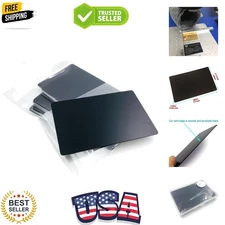Metal Business Cards Anodized Aluminum Plaque Plate 86X54X0.8mm Black, Blank,...