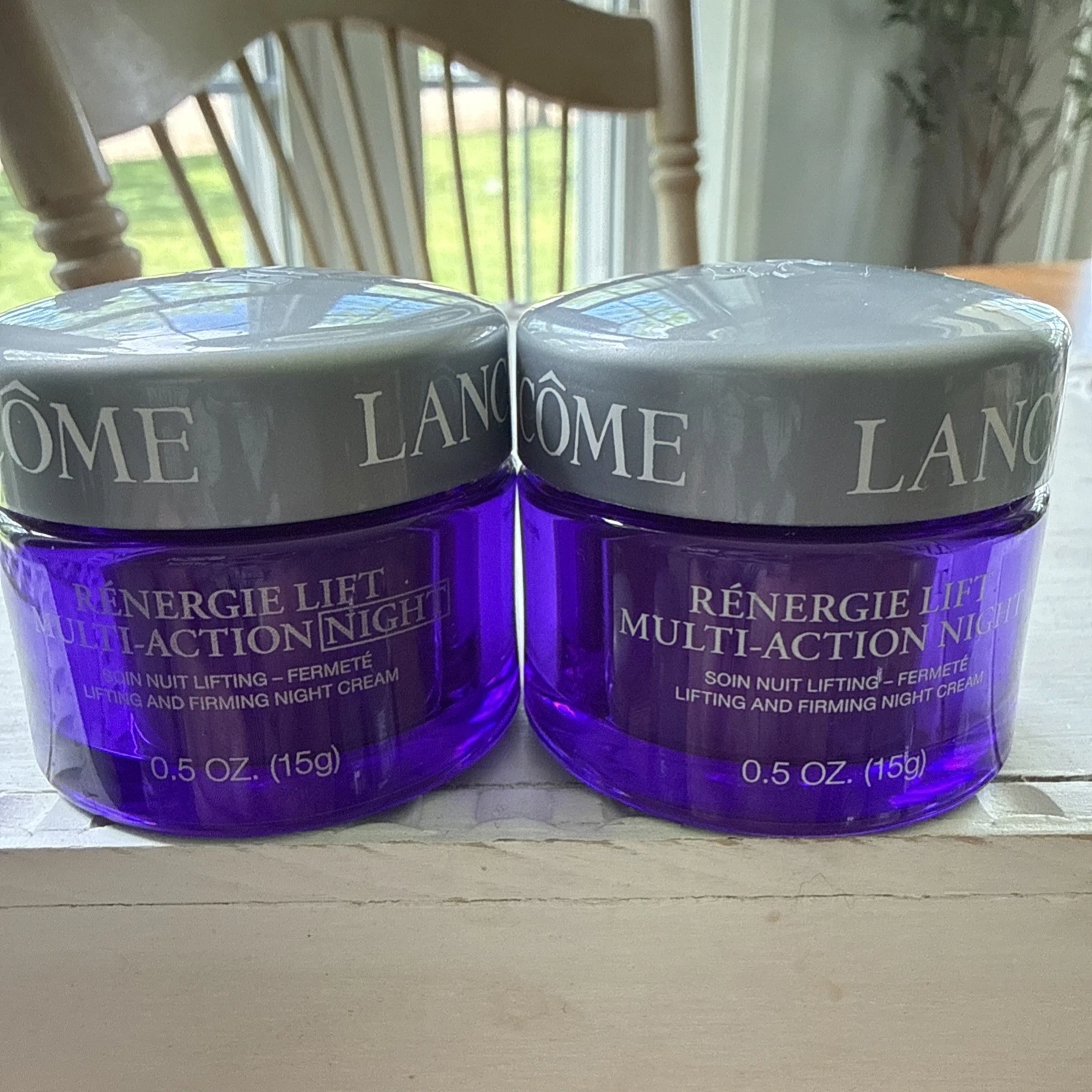 2 Lancome Renergie Lift Multi-Action Night Lifting & Firming 0.5oz/15 ml Travel