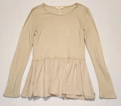 Matilda Jane XS Peplum Shirt Wonderment Oh So Nice Top Minimalist Normcore