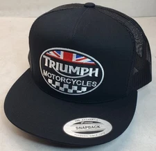 Triumph Motorcycles Embroidered Patch Trucker Hat/YP Classics 6006 / Black