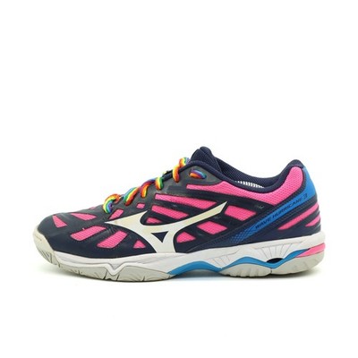 Mizuno Damen Wave Hurricane 3 Sneaker Pink/Blau/ ämpfend Sportschuhe EU 40.5
