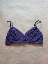 Bralette Womens M Purple Lace Feminine Coquette Aesthetic