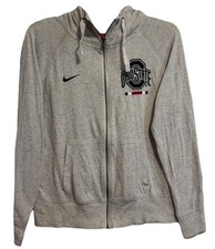 Nike Ohio State Full Zip Light Weight Hoodie Heathered Gray Women  s Sz Medium