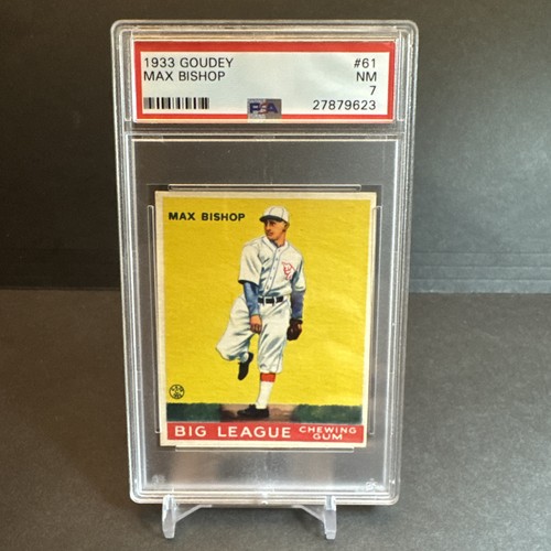 1933 Goudey BIG LEAGUE Baseball #61 Max Bishop ATHLETICS - PSA 7 NM
