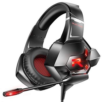 RUNMUS Gaming Headset Xbox One Headset PS4 Headset 7.1 Surround Sound Noise Canc