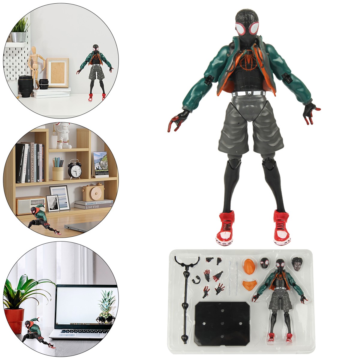 Miles Morales Spider-Man Collectible Action Figure PVC Toy Poseable SpiderVerse