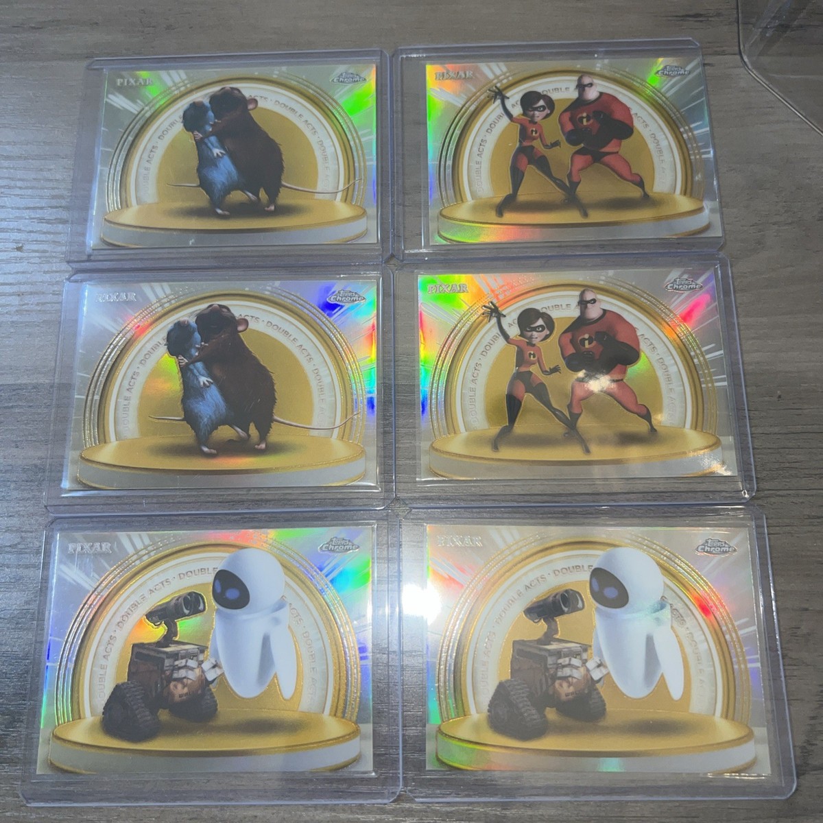 Topps Disney Pixar Gold Double Acts Bundle Lot 6- Ratatouille Wall