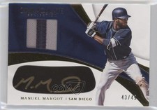 2017 Immaculate Carbon Material Signatures 43/49 Manny Margot Manuel Auto 2oe