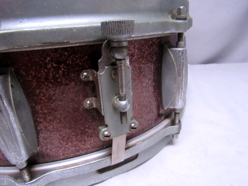 GRETSCH 4157 SNARE DRUM copper sparkle color Vintage #1661 - Picture 10 of 15