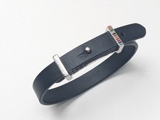 Paul Smith BNWT Men's Signature Stripe Buckle Black Leather Bracelet RRP: £110