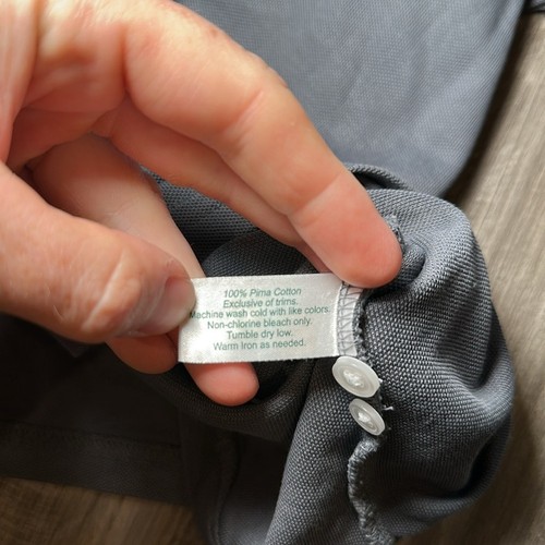Criquet Pima Cotton Long Sleeve Polo - XL - Picture 6 of 6