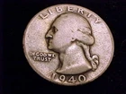 1940-D Washington Quarter, Very Good Grade