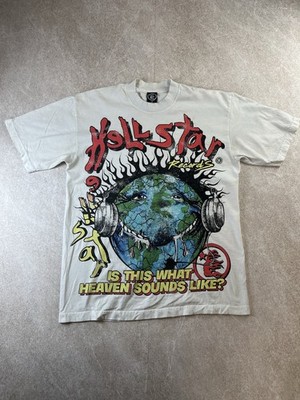 Hellstar Records Heaven On Earth T-Shirt Creme Herren Gr. M Capsule 9 Streetwear