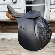 Made in England all purpose cross country event saddle 17” seat medium wide Tree