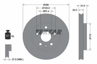 2X Textar Bremsscheibe 92186905 FüR Chevrolet Opel Saab
