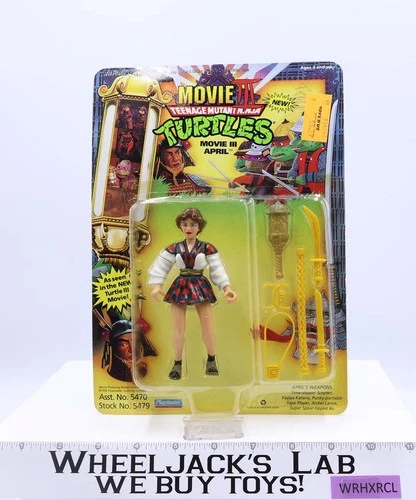 Movie III April Turtles TMNT 1992 Playmates Vintage UNPUNCHED MOSC NEW