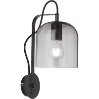 Wandleuchte Wandlampe Glas Metall Modern E27 Schwarz Wohnzimmer Flur Innen