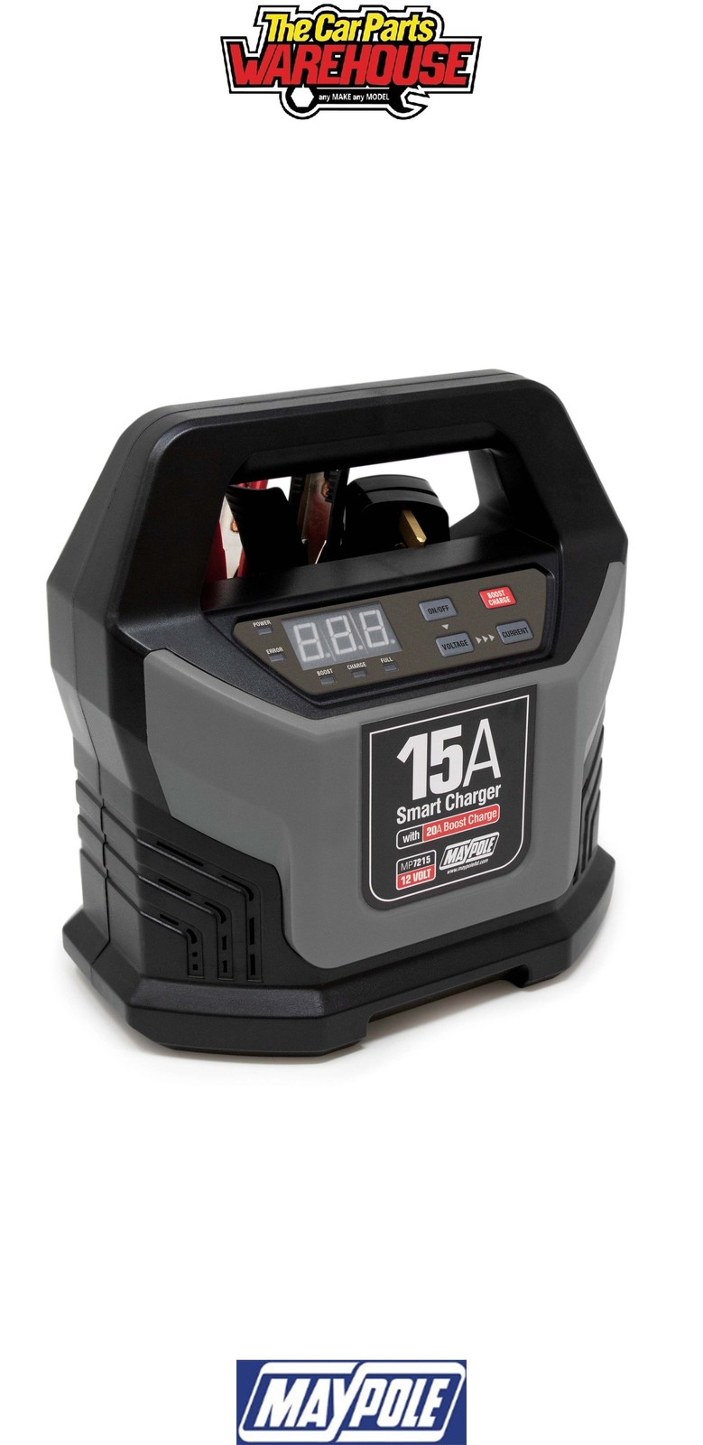 Maypole 7215 15A 12V Electronic Smart Charger