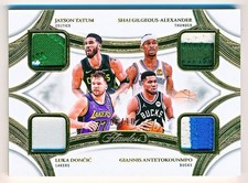 2024-25 Flawless Tatum SGA Doncic Antetokounmpo Quad Gold Patch #QP-AJD (06/10)