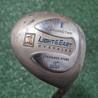 LPGA Square Two Light & Easy Oversize 12° Offset Driver Graphite Shaft RH 41.5''
