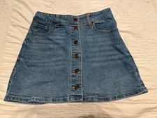 Harper Heritage Denim Button Up Mini Skirt Women  s Juniors Size Small EUC