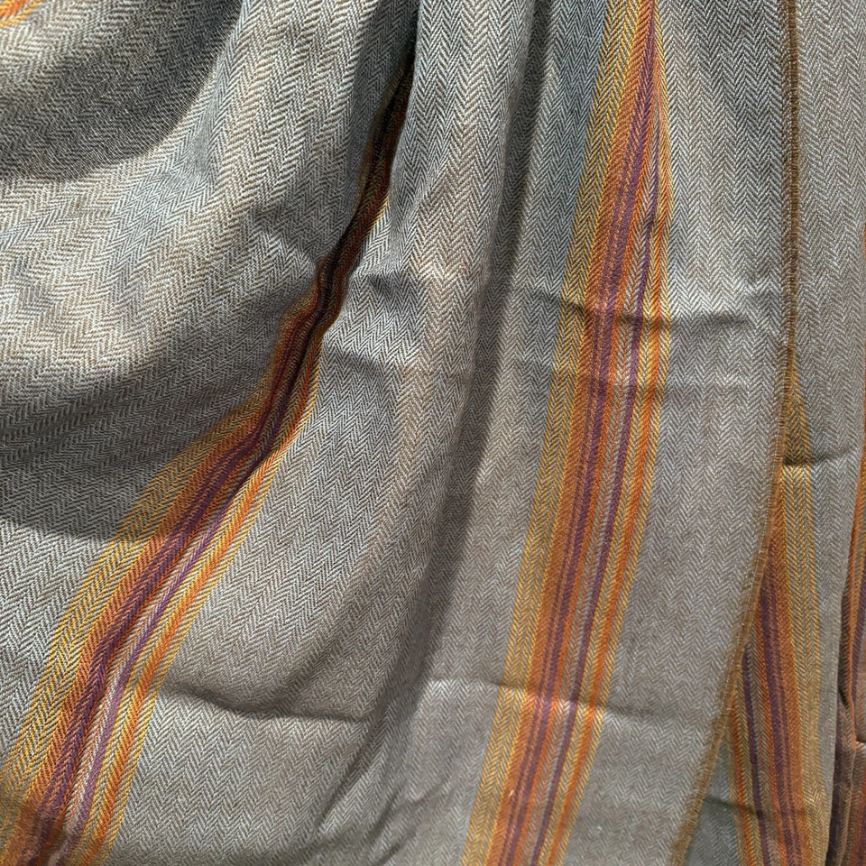 NWT Peruvian Connection Shawl 54” x 72” Chambray Stripe Blue Multi Baby Alpaca - Image 4 of 4