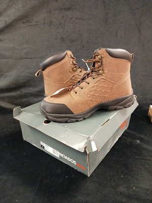 NWT Nevados Work Boots Mens Size 13 M Brown Steel Toe Safety Leeds Lace Up