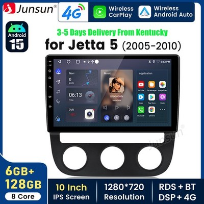 8Core 6+128G Carplay Android 15 For VW Jetta 5 05-2010 Car Stereo Radio GPS Navi
