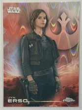 2025 Topps Chrome Star Wars JYN ERSO 66 RayWave Refractor Parallel