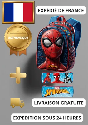 Sac à Dos Enfant 3D Spider-Man + Trousse Marvel Cartable École Maternelle Neuf - Photo 1/3