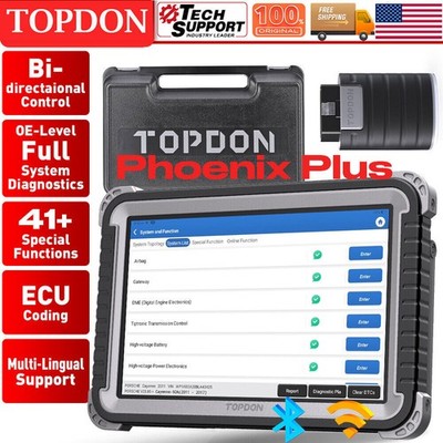 Phoenix Plus ECU Coding OBD2 Scanner TOPDON Car Diagnostic Tool 2026 Newest