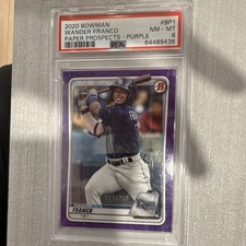 Bowman 2020 Prospects Wander Franco #BP1 Purple /250 PSA 8 Rookie Rays