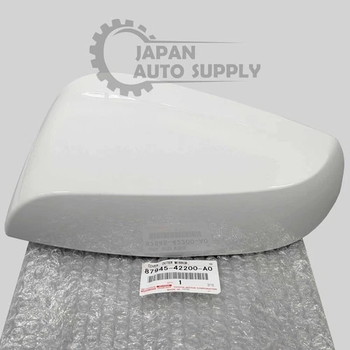 OEM GENUINE TOYOTA 19-24 SUPER WHITE RAV4 LEFT OUTER MIRROR COVER 87945-42200-A0