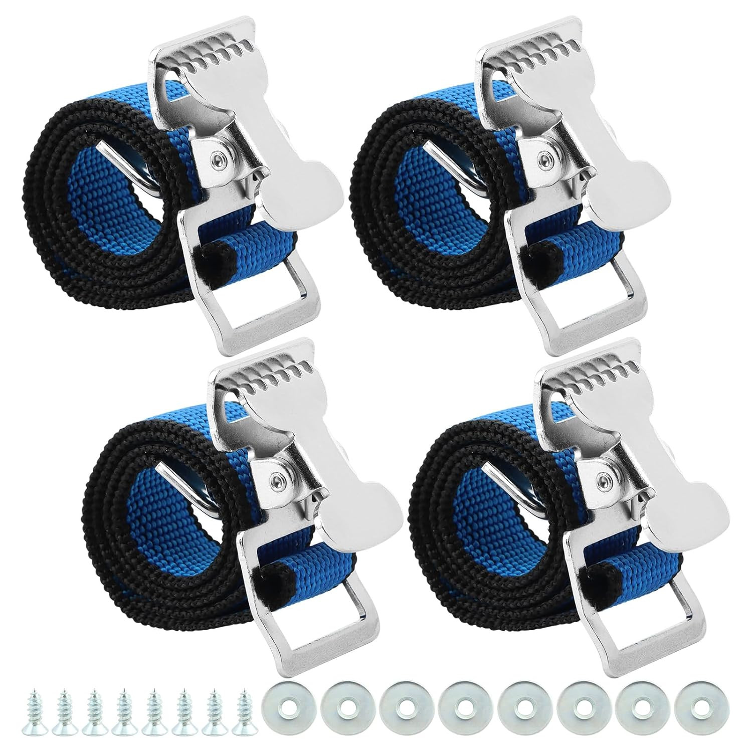 4PCS Drywall Stilts Straps - Adjustable Nylon Replacement Parts, Safety & Comfor