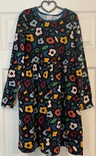 Hanna Andersson Elizabeth Playdress Girls Sz 12 Navy Floral Long Sleeves EUC
