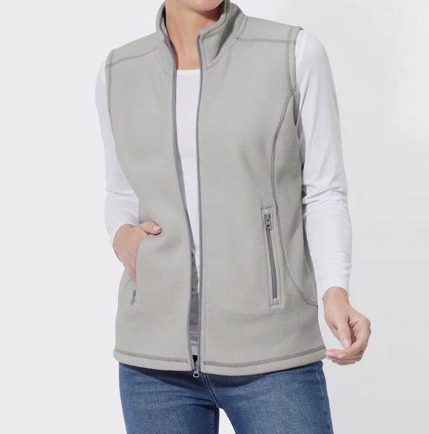 838670 Witt Weiden Damen ärmellose Fleece Weste ohne Arm Gr. 38 - 54 Neu grau