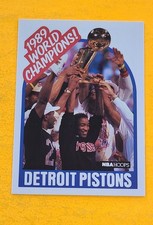 1989-90 Hoops #353 Detroit Pistons Champions Photo of team celebrating UER