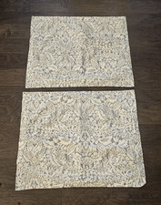 Lauren Ralph Lauren Gray White Floral Paisley Standard Cotton Pillow Shams