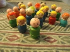 Vintage Fisher Price Little People-wooden-lot of 20-dogs and people