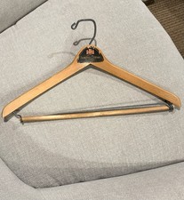 Vintage Wood Hanger Schloss Clothes Baltimore Wishbone Batts Grand Rapids MI