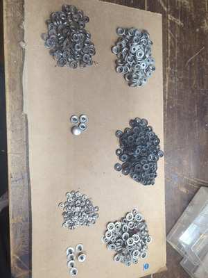 #ad Huge Lot Of Button Snap Parts For Leather Working Clothing Making $20.00